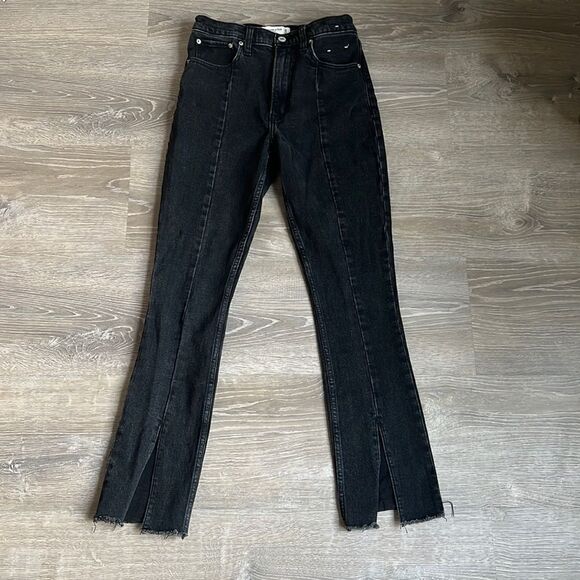 A&F High Rise Skinny Split Hem Jeans - Picture 2 of 10